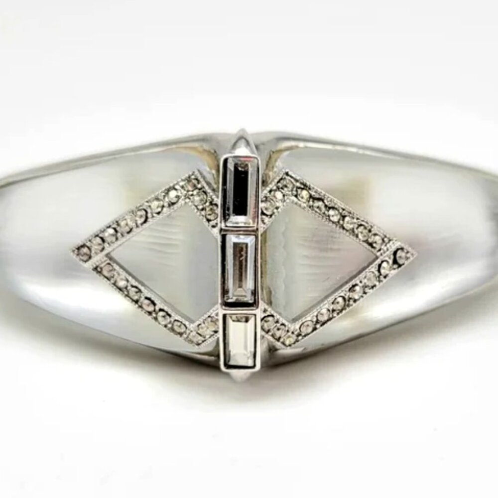 ALEXIS BITTAR LUCITE CRYSTAL BANGLE BRACELET